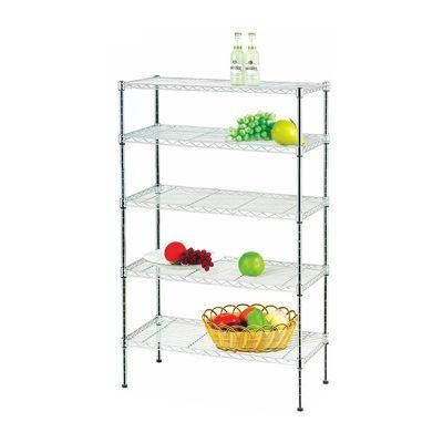 Best Offer Chrome 5-Tier Wire Shelving Rack for Hotel and Restaurant