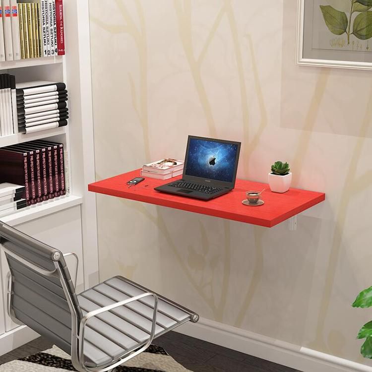 Simple Wall-Mounted Computer Desk Can Be Used as a Bookshelf