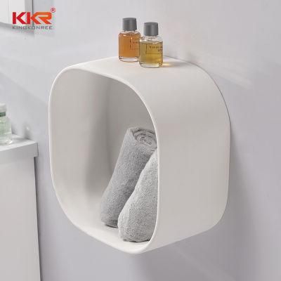 Corian Solid Surface White Matte Shower Corner Shelves