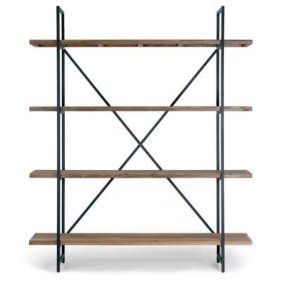 Wholesale Modern Metal 4-Shelf Etagere Bookcase with Open Back
