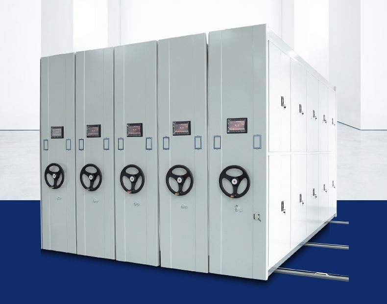 Library Mobile Shelving Gondola System MID East File Compactor High Density Cabinet