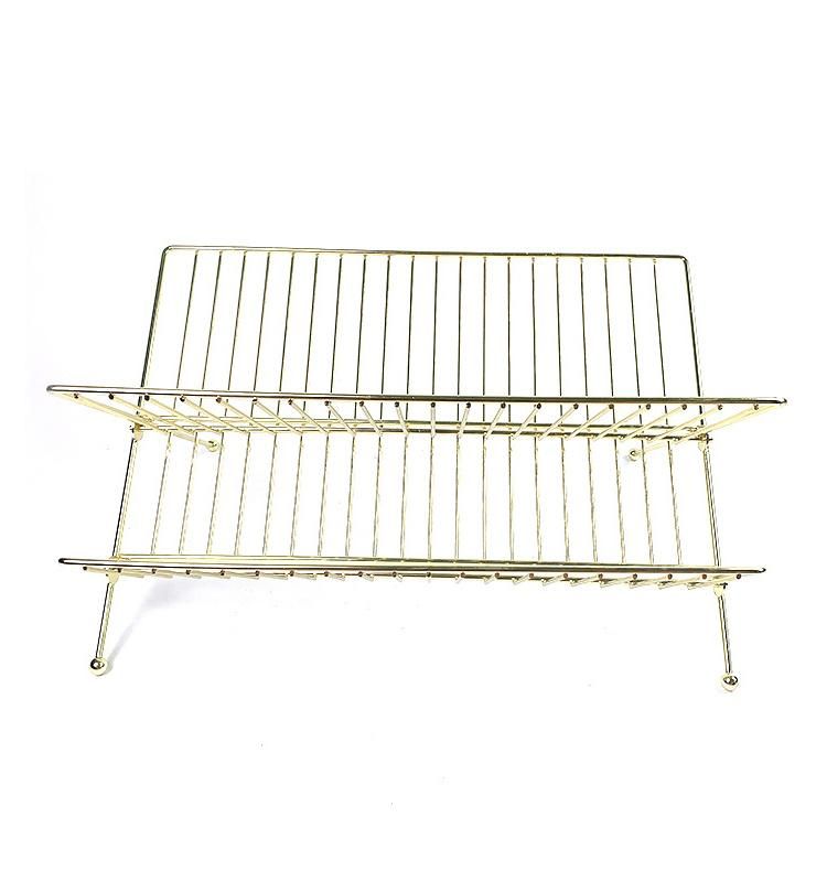 Plate Utensils Drainer Holder Metal Wire Storage Shelving Kitchen Drying Rack