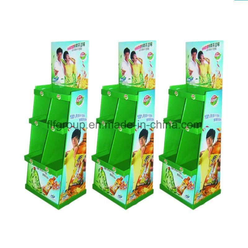 Bottle Drink Paper Display Supermarket Pop Corrugated Cardboard Display Rack