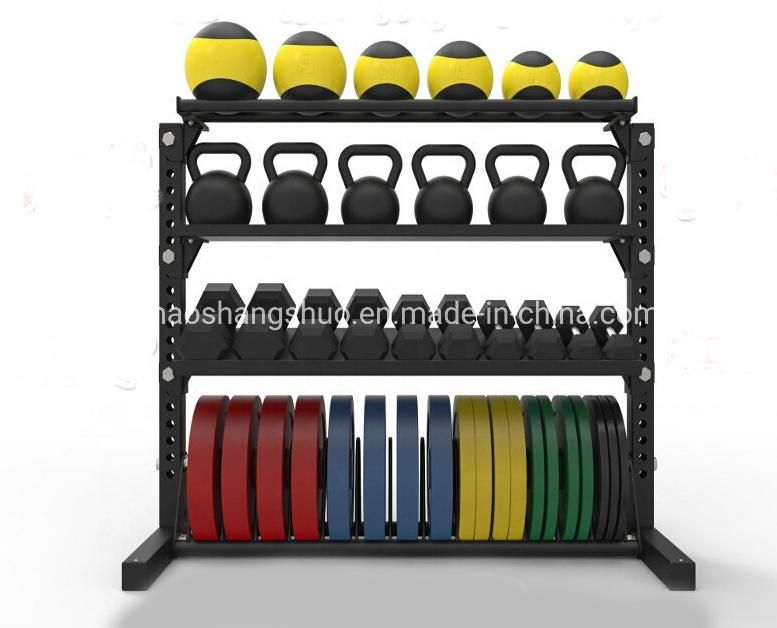 Multi Function Gym Equipment Kettlebell Rack, Dumbbell Rack, Weight Plate Storage Rack