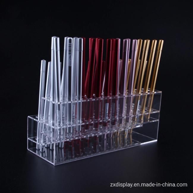 2 Layers Pencils and Pens Acrylic Retail Display Stand for Stationery Shop