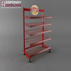 Point of Purchase Snack Metal Wire Display Shelf Rack