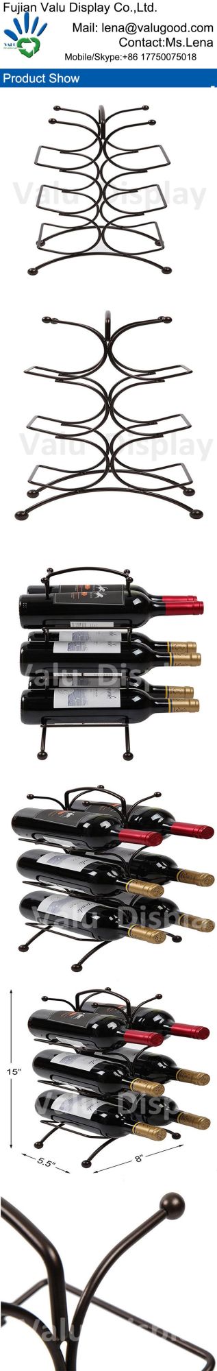 Large Capacity Countertop Metal Wine Bottle Rack
