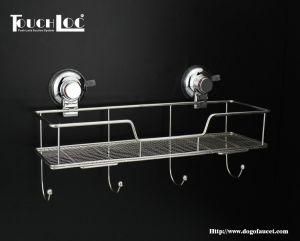 Bathroom Storage Rack with Hooks Removable Kitchen Bathroom Rack Dg-Sf1021-E