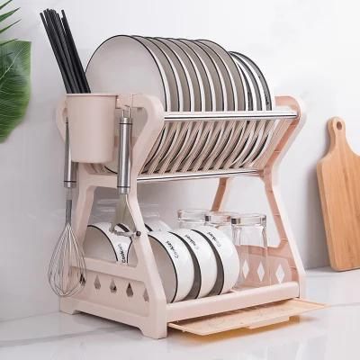 Kitchen Dishes Storage Rack Table Drain Bowl Holder Multi-Layer Household Organizing Shelf