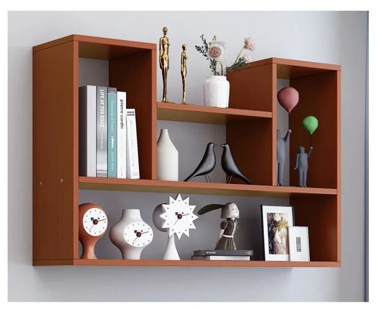 Bookshelf Wall Shelf Free Punching Simple Household Wall-Mounted Partitions Bedroom Storage Shelf Living Room Wall Decoration