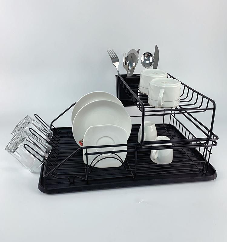 Factory Price Kitchen Storage Rack 2 Tier Dish Drainer