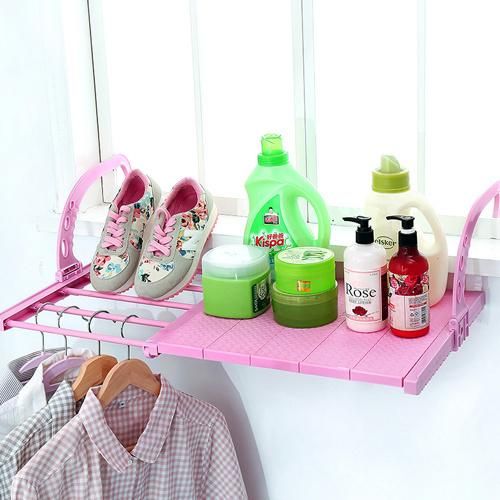 Extendable Balcony Hanging Window Hanger Folding Drying Rack Shoe Rack