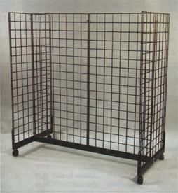 Wall Mountable Mesh Wire Grids Display/Gridwall Rolling Rack