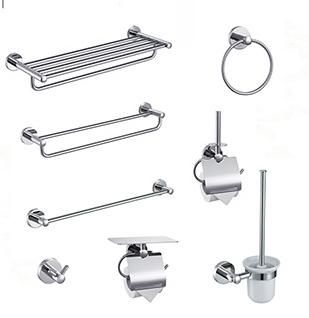 Bathroom Accessories with Towel Bar/Toilet Paper Holder/Brushed Holder/Robe Hook/Soap Dish