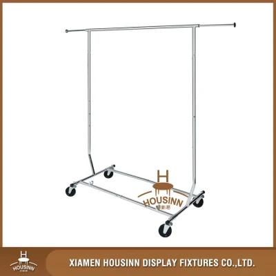 Rolling Collapsible Clothig Garment Trolley Rack