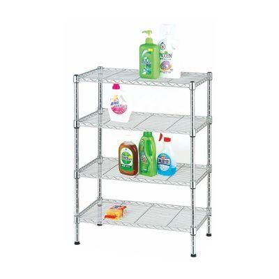 4 Tiers Heavy Duty Wire Shelving Carbon Steel Shelf Storage Rack