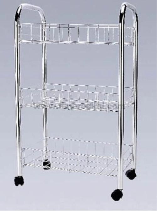 Chrome 3 Tiers Steel Kitchen Storage Rack Sr-B002