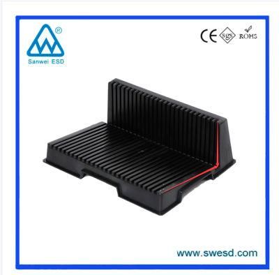 L-Style Conductive Plastic ESD PCB Circulation Rack High Temperature Resistance ESD SMT Magazine PCB Storage Rack