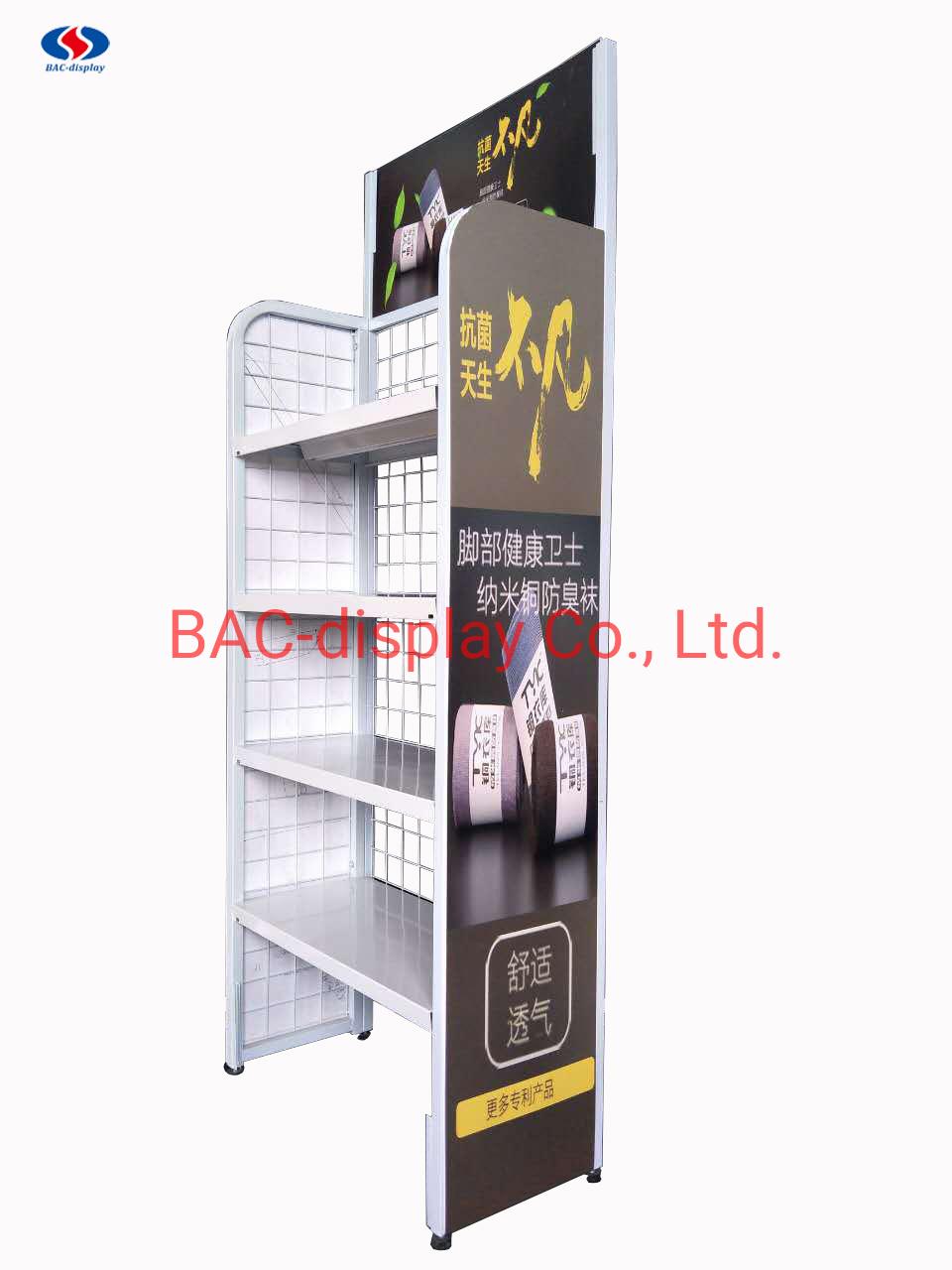 Metal Advertising Display Rack with The Clients′ Advertising Board Logo
