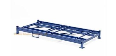 Powder Coating Heavy Duty Warehouse Industrial Stacking Collapsible Steel Metal Pallet Tire Storage Rack Tr203
