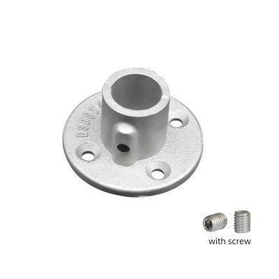 Aluminium Key Clamp Alloy Flange Pipe Fittings Four Holes Base Flange Through Pipe Nipples