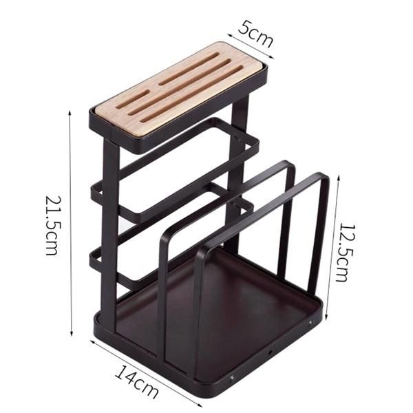 Metal Knife Block Cutting Board Holder Tools Organizer Kitchen Storage Rack