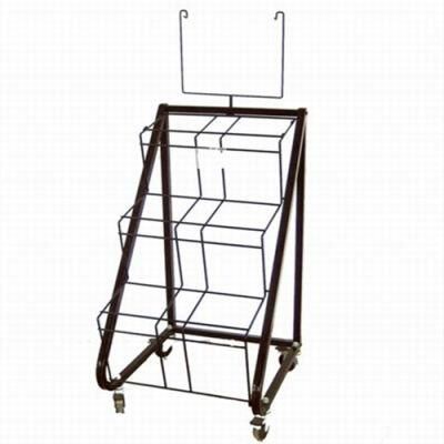 Wholesale Advertising Holder Metal Rack Shop Rack with Wheels