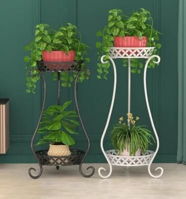 Iron Multi-Layer Flower Stand Green Dill Chlorophytum Balcony Floor Flower Pot Rack