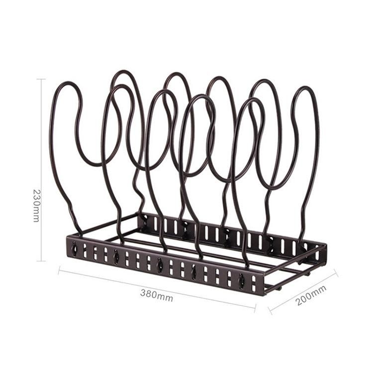 Iron Pot Cover Storage Multi Layer Adjustable Kitchen Shelving Multifunctional Desktop Stainless Steel Dish Drying Rack