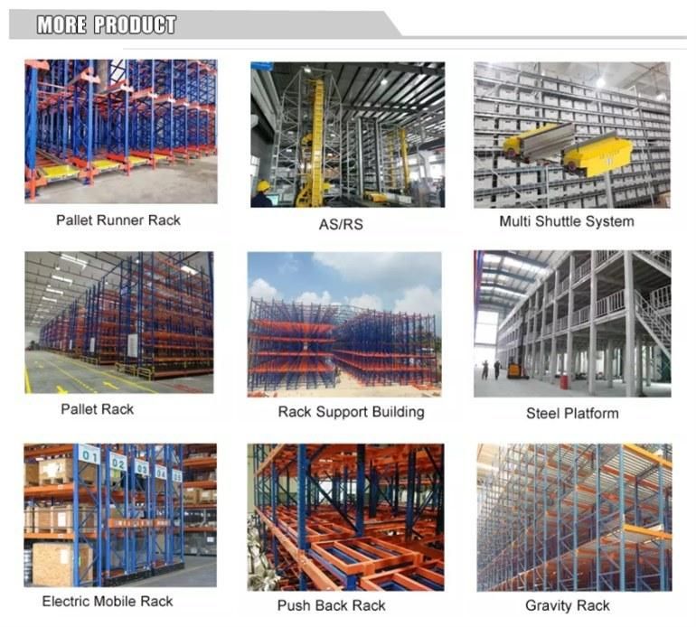 Warehouse Storage Pallet Rack System with Pallet Runner