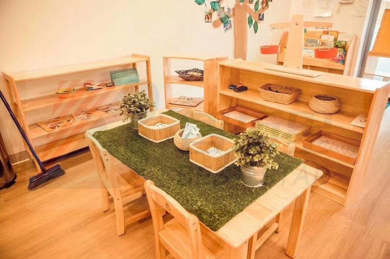 Preschool and Kindergarten Kids Toy Storage Wooden Rack, Playroom Furniture Kids Toy Storage Shelf and Stand, Daycare School Wooden Storage Furniture Rack