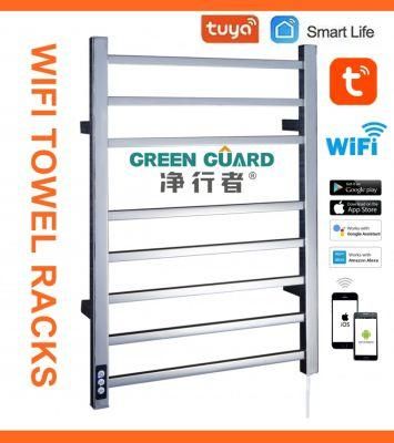 WiFi Control Heated Towel Racks One Continuous Dry Heating Element for Extended Lifespan WiFi Towel Rails