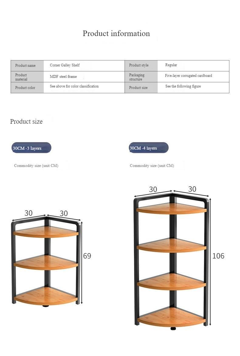 Microwave Oven Storage Rack Multi-Layer Kitchen Corner Rack