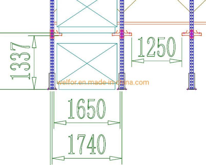 Push Back Drive in Rack Mobile Racking System for Rack Shelf Shelves