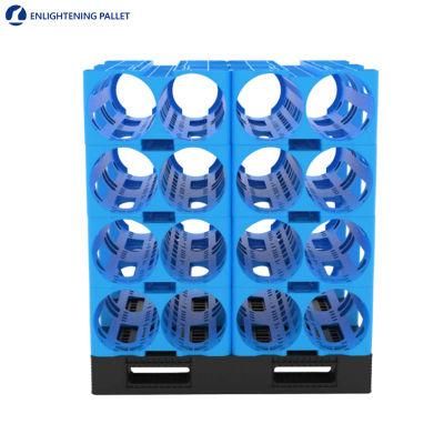 19L 5 Gallon 16 Bottles Large HDPE PP Stacking Water Rack for Water Bottle Storage