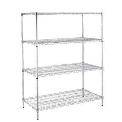 4 Tiers Heavy Duty Metro Style Wire Shelving Storage Rack