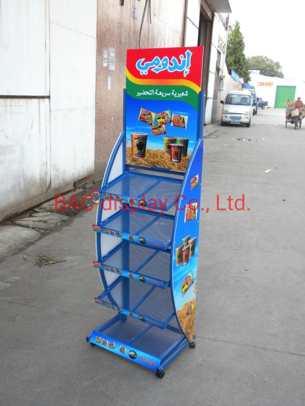 Retail Snack Shelf Supermarket Food Display Rack, Food Metal Display Rack