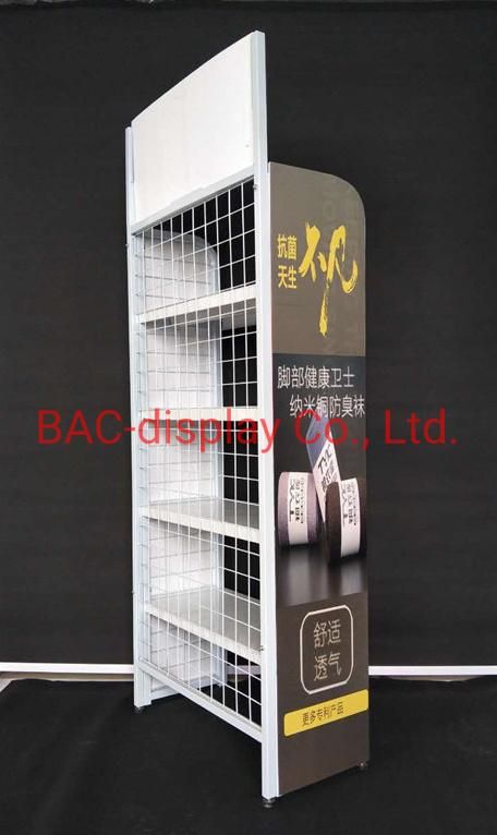 Metal Advertising Display Rack with The Clients′ Advertising Board Logo