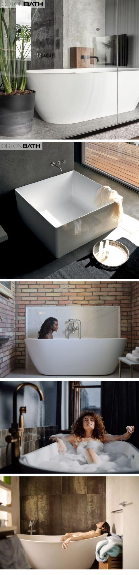 Ortonbath Adult Acrylic Freestanding Hot Swim SPA Bathtub Bath Tub Freestanding Plastic Sanitary Ware Bathtub with Black Shelf Rack
