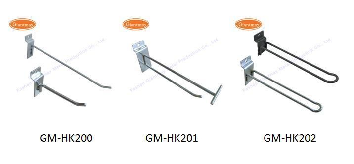 Movable Hanging Hook Shops Double Sided Display Stand Slatwall Rack