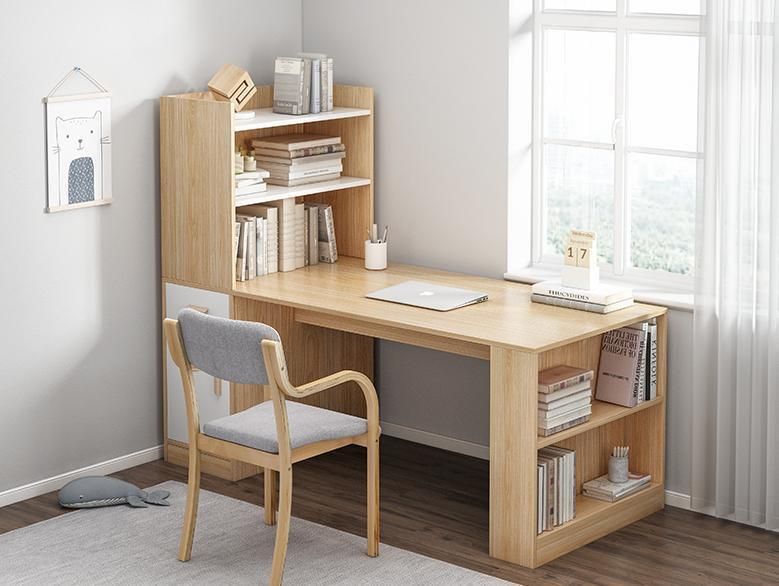 Computer Desktop Desk Desk Bookshelf One Table Home Simple Bedroom Office Writing Desk