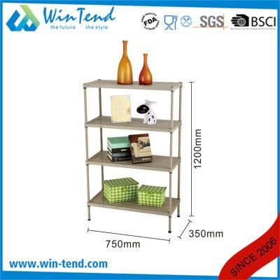 High Quality 4 Tiers Perforated Shelving Metal Steel Storage Rack