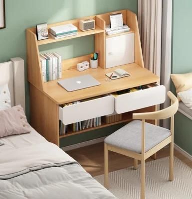 Simple and Stylish Home Computer Desk with Desk and Bookshelf