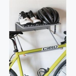 Metal Gray Bicycle Carrier Display Rack Multifuction Helmet Key Lock Storage Wall Wall Shelf Bike Rack