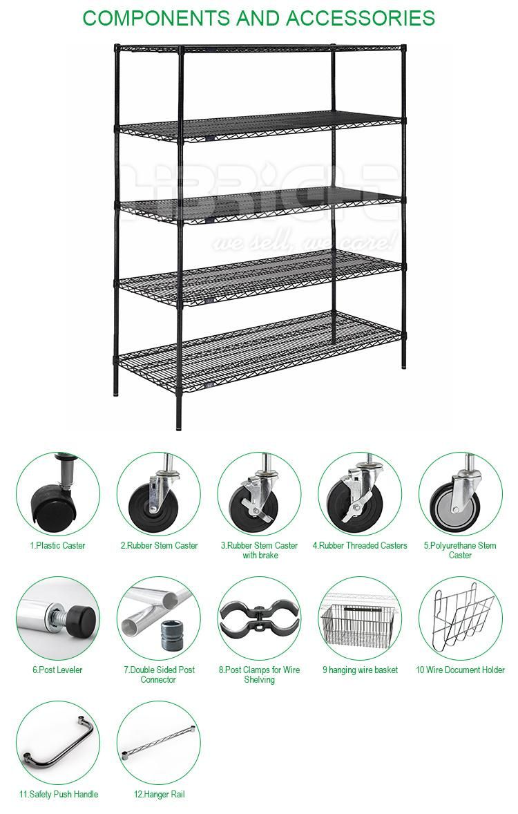 Commercial Metal Steel Rolling Storage Shelving Rack