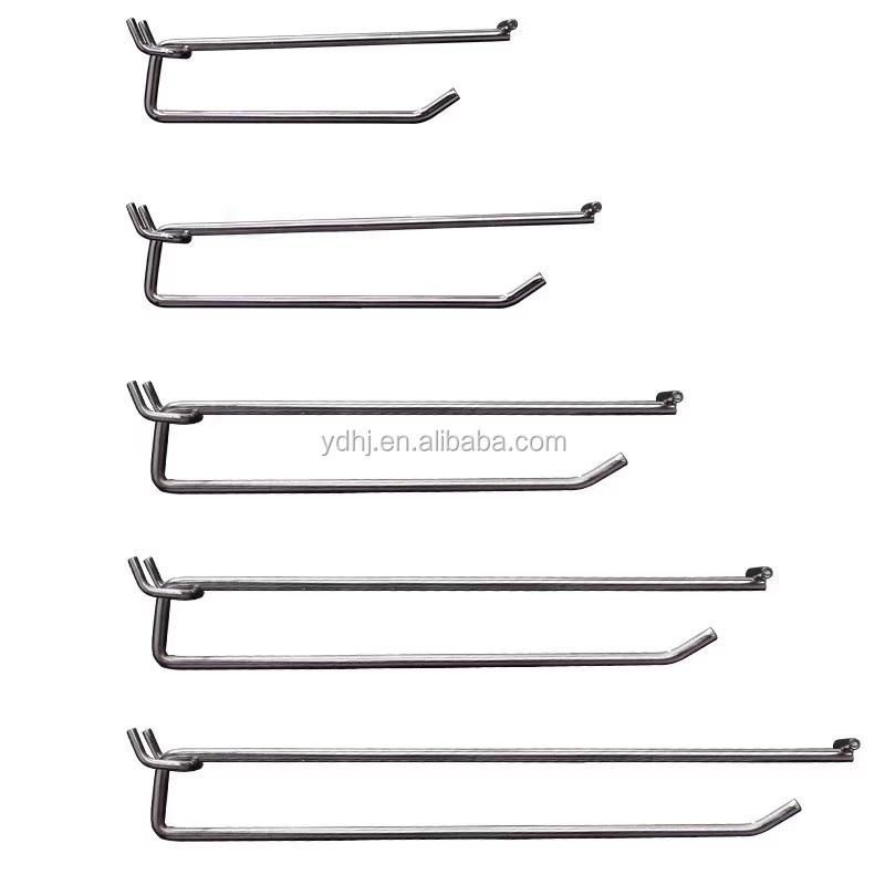 Metal Single Orifice Plate Wire Galvanized Zinc Supermarket Shelf Hooks