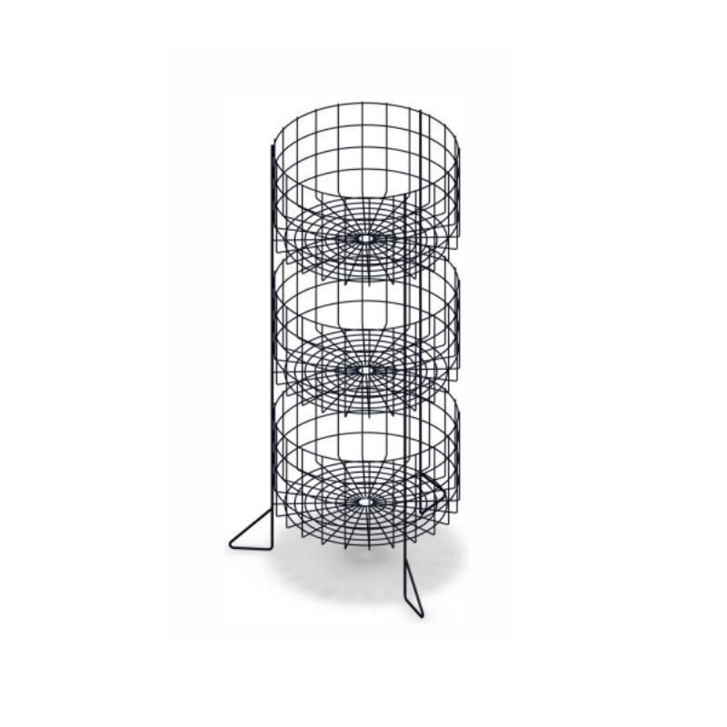 Metal Retailed Display Rack 3 Tier Dump Bin Commercial Display Wire Dump Bin