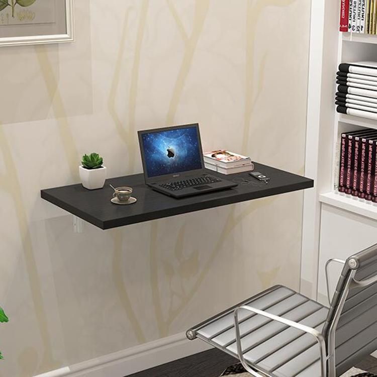 Simple Wall-Mounted Computer Desk Can Be Used as a Bookshelf