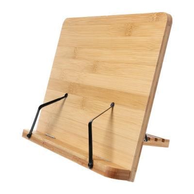 Foldable Multifunction Bamboo Bookshelf Holder Book Reading Stand for Reading Adjustable Bookstand Laptop Desk Holder School Office