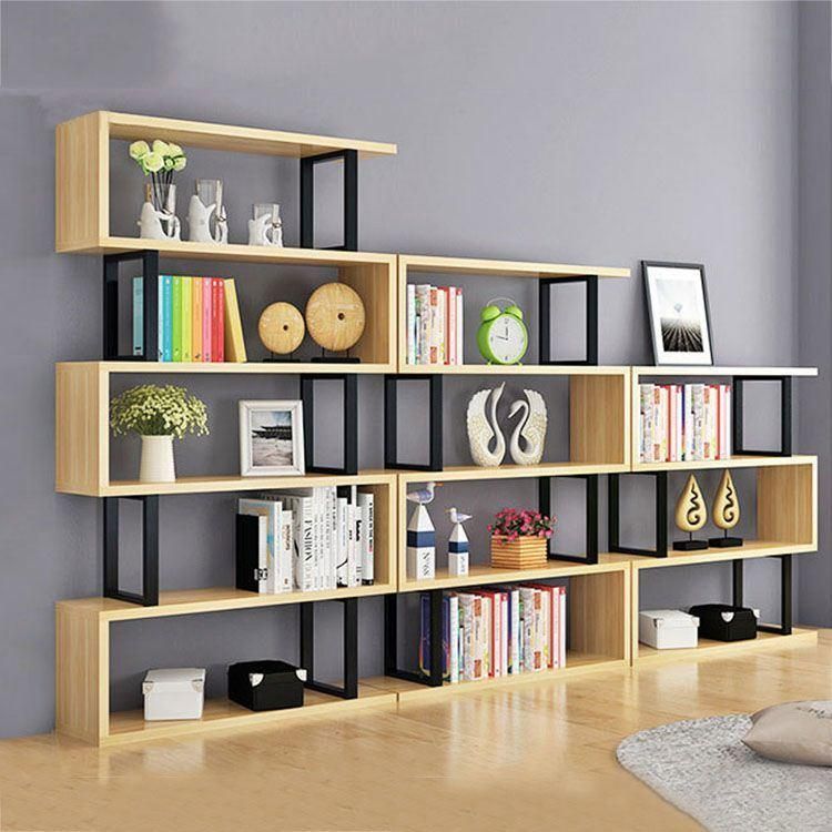 Living Room Furniture Stair Display Rack Rustic Iron Metal High 5-Tier Bookshelves